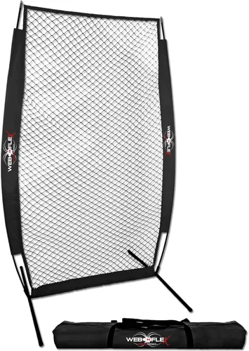 Vista 9 de Web Flex® 7x7 ft Portable Baseball & Softball Batting Practice Screen Net, Durable Nylon & Metal Frame, Protective Batting Net for Pitching &