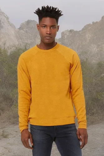 Vista 57 de Bella Canvas Sudadera de forro polar de esponja con cuello redondo (3901), Gris oscuro (Dark Grey Marble Fleck), M