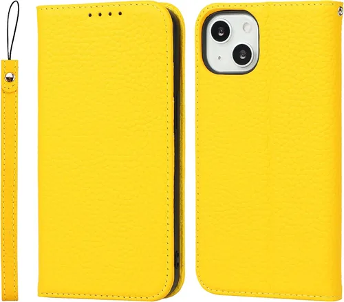 Vista 27 de iCoverCase Funda tipo cartera compatible con iPhone 13 Pro Max con tarjetero y correa para la muñeca, bloqueo RFID, funda magnética para teléfono