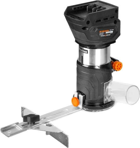 Vista 2 de WEN Enrutador compacto sin escobillas inalámbrico de 20 V Max con base fija (solo herramienta, batería no incluida) (20610BT)
