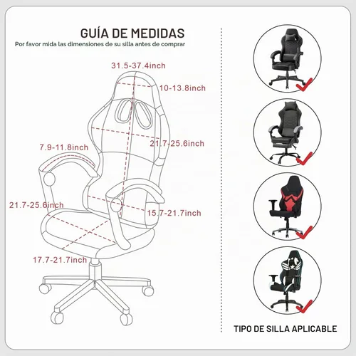 Vista 7 de Funda Protectora Deslizable para Silla de Juegos Impermeable a Prueba de Arañazos de Gato, Funda Elástica para Asiento de Silla