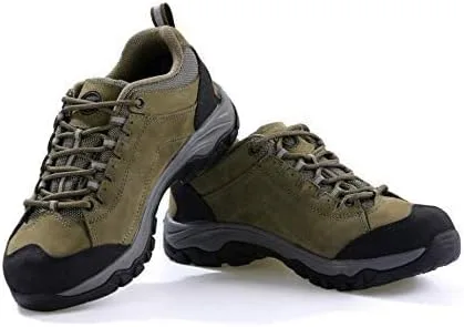 Vista 3 de HIWALK Zapatos de senderismo impermeables confort mediados tobillo montañismo zapatos transpirable ligero escalada camping trekking al aire libre