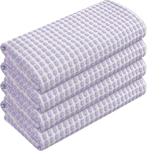 Vista 55 de TWINY threads Juego de toallas de cocina con diseño de diamante, 100% algodón, trapos grandes y trapos de lavado, absorbentes de secado rápido