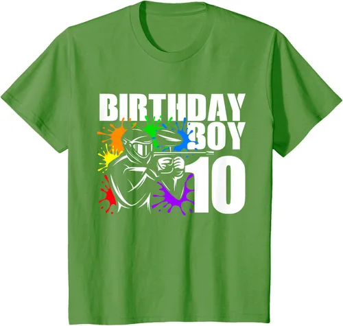 Vista 34 de Camiseta de 10 años de antigüedad, fiesta de cumpleaños para niños, Negro, S