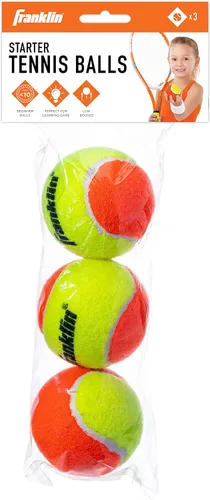 Vista 12 de Franklin Sports Pelotas de tenis para principiantes, sin presión, rebote bajo para principiantes, ideales para entrenamiento + práctica, paquete