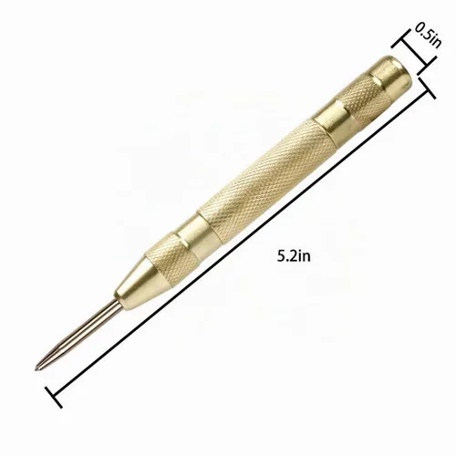 Vista 5 de 2 Pack Perforadora Central Automática, Herramienta de Perforación de Resorte Cargada de 13 cm, Herramienta de Perforación de Resorte de Latón