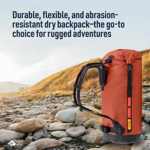 Vista 2 de Sea to Summit Big River Dry Mochila con arnés ajustable, 30 litros, color negro azabache