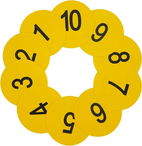 Vista 8 de Marcadores de puntos numerados de 6 pulgadas, material TPE antideslizante para el suelo, impermeable, para marcas de campo y cancha, fitness