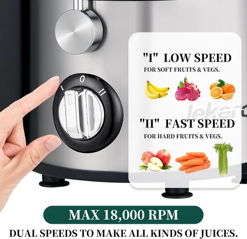 Vista 4 de Máquinas exprimidoras centrífugas de canal de alimentación de 2.8 pulgadas de ancho para verduras y frutas enteras, extractor de jugo de doble