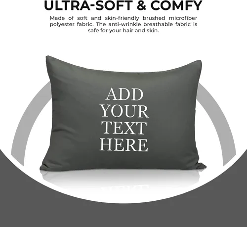 Vista 3 de Personalized Passion Fundas de almohada tamaño corporal (20 x 54 pulgadas), fundas de almohada suaves y acogedoras con cierre de sobre con nombre