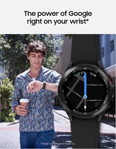 Vista 8 de SAMSUNG Galaxy Watch 4 Classic 46mm - Reloj inteligente con monitor y rastreador de ECG para salud, fitness, correr, ciclos de sueño, detección