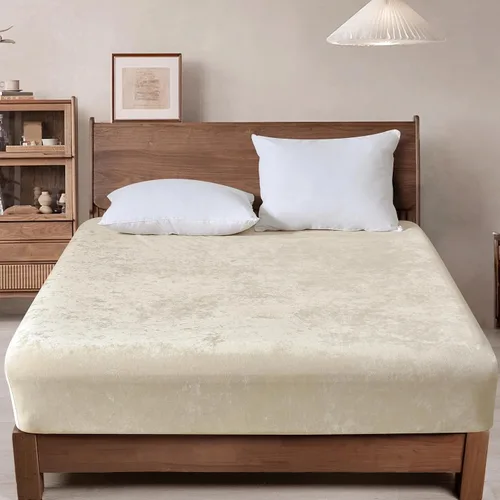 Vista 20 de PHF Sábana bajera ajustable de terciopelo tamaño individual, sábana bajera de lujo, súper suave, acogedora y cómoda, con bolsillo profundo de 15