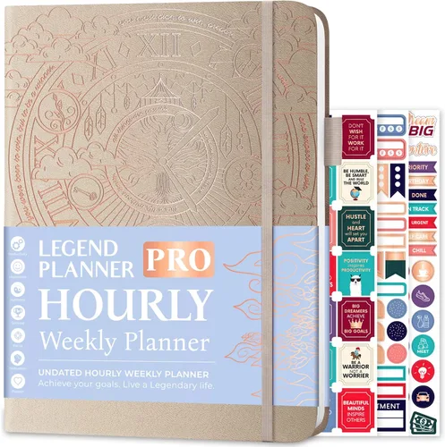 Vista 10 de Legend Planner PRO horario semanal y diario - Organizador con franjas horarias. Diario de citas y agenda para trabajo y vida personal, A4