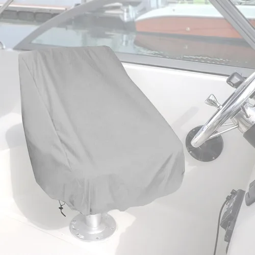 Vista 7 de Funda de asiento de barco, funda de almacenamiento de asiento doble espalda con espalda, protector de asiento impermeable, Oxford 420D de servicio