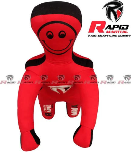 Vista 3 de Muñecos de práctica de boxeo de Jiu Jitsu para niños (4 pies y 48 pulgadas) sin rellenar, ninguno, rojo y negro