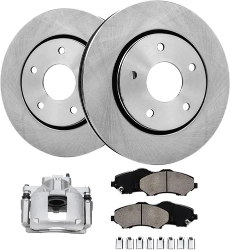 Vista 107 de Detroit Axle - Rotores de freno para Jeep Compass 2015-2022 Renegade 2016-2022 Fiat 500X 2016-2022, 2018, 2019, 2020, 2021. Reemplazo de rotores