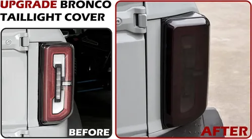 Vista 4 de Cubierta de luz trasera para Bronco 21-23, cubiertas de lámparas traseras, cubiertas de luces traseras, marco protector para Ford Bronco 2021 2022