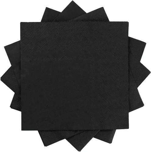 Vista 6 de 100 paquetes de servilletas de cóctel de 2 capas, servilletas de postre plegadas de 5 x 5 pulgadas, servilletas desechables para cena, boda