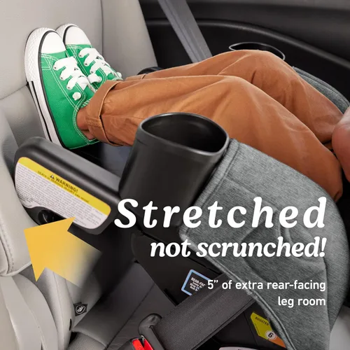 Vista 3 de Asiento de coche convertible Graco Extend2Fit 3 en 1 para bebé, orientación hacia atrás y hacia adelante, panel de extensión ajustable para espacio