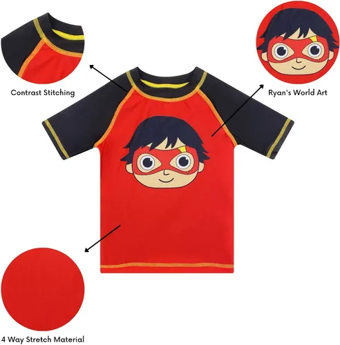 Vista 5 de Dreamwave Authentic Character Boys Rash Guard UPF 50 - Protector infantil