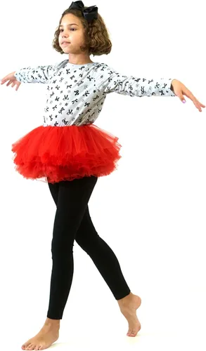 Vista 5 de Falda de ballet, tutu de tul corto en 10 capas para niñas (talla 4 -10 años), por My Lello Agua