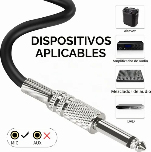 Vista 5 de Marengo Micrófono vocal dinámico para altavoz de karaoke, micrófono de mano con cable con interruptor de encendido y apagado y cable desmontable
