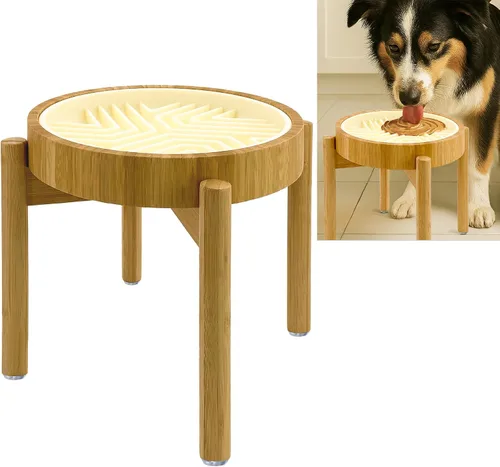 Vista 13 de Cuenco para perros para gatos y perros pequeños, totalmente natural, cuenco de cáscara de coco pulido con soporte de madera, altura total