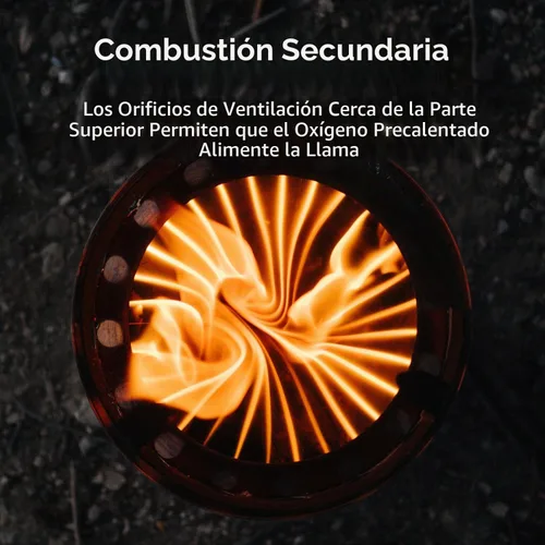 Vista 5 de Solo Stove Lite - Estufa portátil para acampar, senderismo y supervivencia Quema de leña potente y eficiente y baja en humo Estufa de cohetes