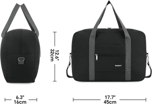 Vista 7 de For Spirit Airlines - Bolsa de viaje plegable para llevar en el equipaje, bolsa deportiva de fin de semana durante la noche para mujeres y niñas