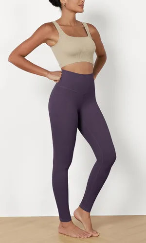Vista 4 de ODODOS ODCLOUD - Paquete de 2 caprispantalones cortos de yoga suaves para mujer, cintura alta, no se transparentan, leggings de yoga