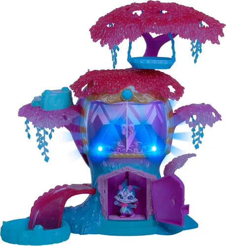 Vista 6 de Magic Mixies Mixlings Magic Light-Up Treehouse con revelación de habitación mágica y exclusiva mezcla de magia brillante y varita Exclusivo