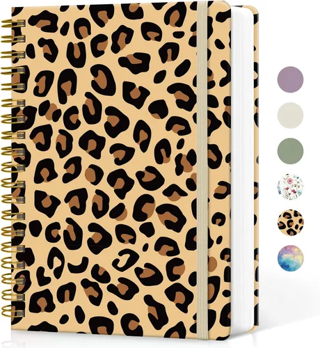 Vista 20 de Cuaderno rayado en espiral para el trabajo, 300 páginas gruesas B5 (7.1 x 10 pulgadas), diario a rayas universitarias para mujeres y escritura