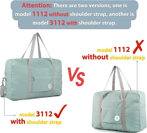 Vista 4 de Bolso de viaje equipaje de mano deportivo plegable para viajar en avión para mujeres y niñas 1112 Verde menta US2-NW18011112