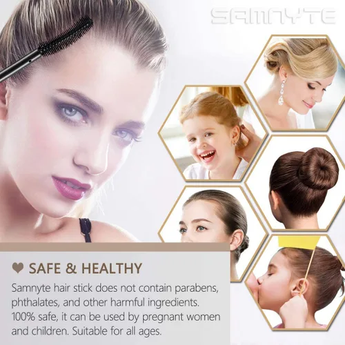 Vista 15 de Samnyte Barra de cera para el cabello Flyaway, barra domadora de cabello Fly Away para cabello de bebé, barra de acabado de cabello funciona en 3