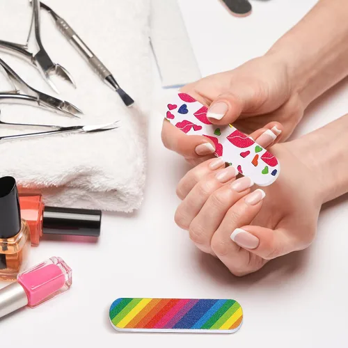 Vista 4 de Sumind Paquete de 100 Limas de Uñas de Doble Cara Tableros de Esmeril Herramientas de Manicura (2.36 x 0.59 x 0.16 Pulgadas)