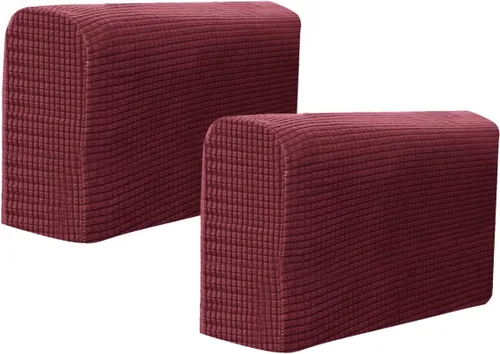 Vista 9 de SEWACC Protectores universales para reposabrazos de silla, funda elástica para reposabrazos de sofá, funda protectora elástica para sofá reclinable