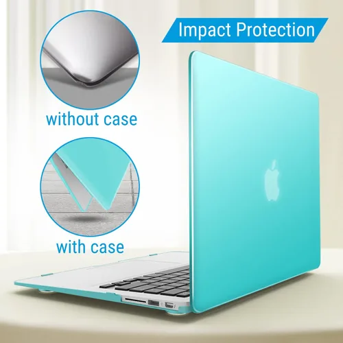 Vista 8 de IBENZER - Funda compatible con MacBook Air de 11 pulgadas, modelo A1370 A1465, funda de plástico suave al tacto, rígida, en paquete con funda