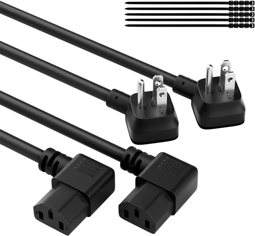 Vista 13 de Elecan Cable de alimentación de repuesto de 3 clavijas de 50 pies, cable de alimentación flexible y duradero a prueba de calor para dispositivos CA
