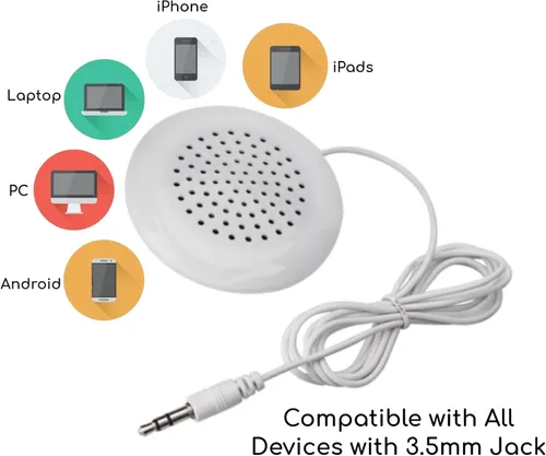 Vista 2 de KUJOBUY Altavoz de almohada de 0.138 in Mini música debajo de la almohada para iPod Altavoz plano para teléfono Sueño o hipnosis Sonido portátil