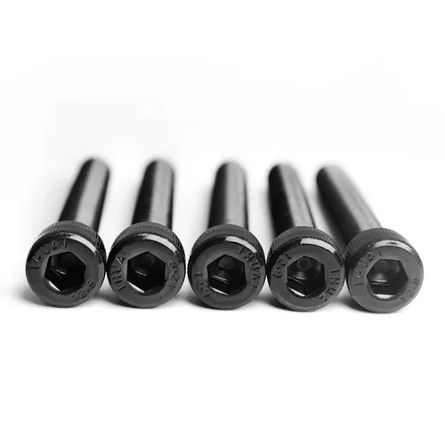 Vista 4 de Tornillos de cabeza hueca M5 x 0.315 pulgadas, tornillo hexagonal de acero de aleación de grado 12.9, acabado de óxido negro, totalmente roscado