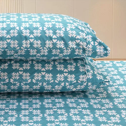 Vista 2 de Ramesses Juego de sábanas King de franela de microfibra estampada de poliéster, resistente a las manchas, suave y duradera, ropa de cama de 4 piezas
