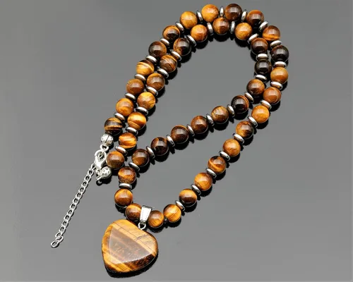 Vista 63 de Colgante de corazón de aventurina natural, Collar de cuentas de aventurina genuina, Collar de piedra verde, Collar de piedras preciosas, Cuentas
