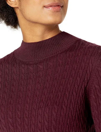 Vista 3 de Tienda Essentials Suéter ligero de manga larga con cuello alto falso para mujer