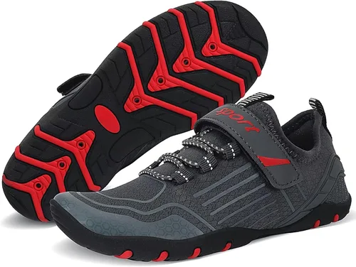 Vista 3 de Zapatos de agua para niños y niñas, de secado rápido, calcetines acuáticos descalzos, playa, piscina, natación, tenis deportivos ligeros para niños