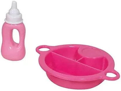 Vista 3 de Lissi Muñecas - Bebé que habla con accesorios de alimentación, 13 pulgadas, rosa