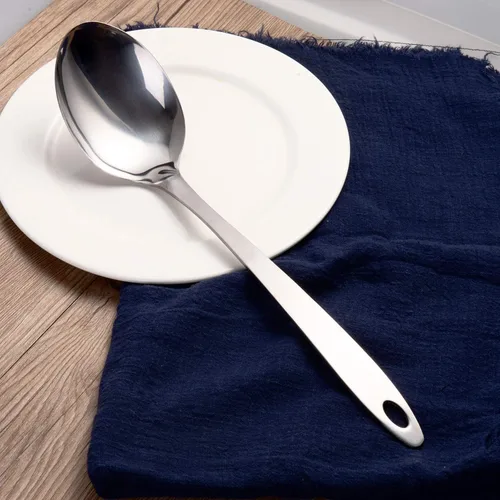 Vista 8 de IMEEA Cuchara de Cocina de Acero Inoxidable Cuchara Grande para Servir Cucharas Ranuradas para Cocinar 12.8 Pulgadas, Juego de 2