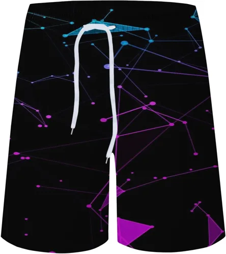 Vista 5 de EELHOE Men's Outfit Lightweight Regular Fit Short Sleeve Graphic Tees Printed Shorts Breathable Athletic Suit