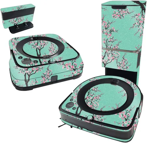 Vista 8 de MightySkins - Piel brillante con purpurina compatible con iRobot Roomba s9+ Vacuum y Braava Jet m6 Bundle – Mariposas Acabado protector