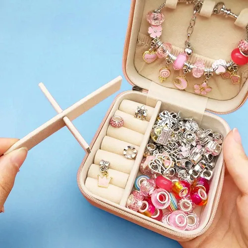 Vista 7 de Joyero de unicornio con diseño de sirena para niñas, caja de joyería con nombre personalizado para niña, caja de almacenamiento de joyas