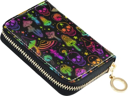 Vista 24 de Tarjetero de Tarjetas de Crédito RFID de Cuero con Cremallera Cartera para Mujeres y Niñas, Color #01, Talla única, Classic